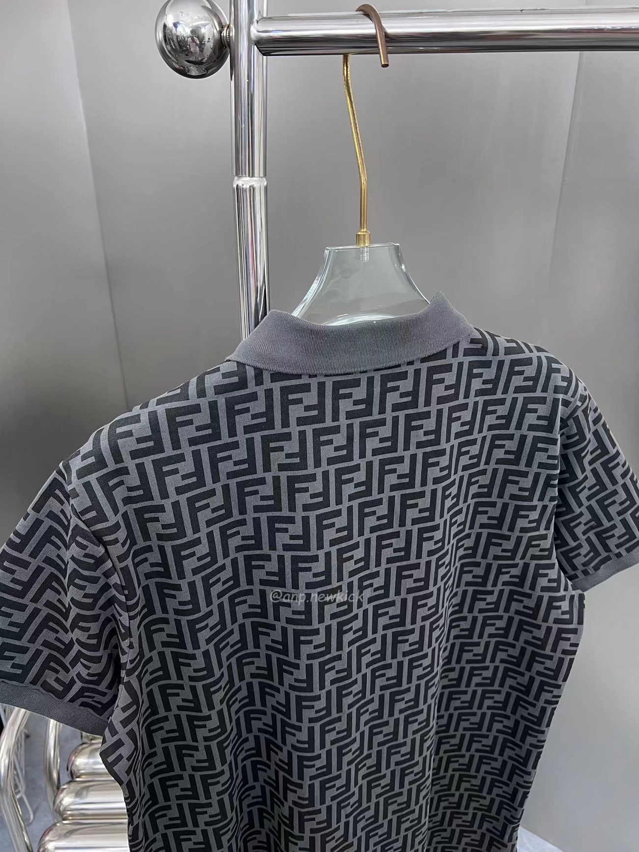 Fendi Ff Black Polo T Shirt (8) - newkick.org